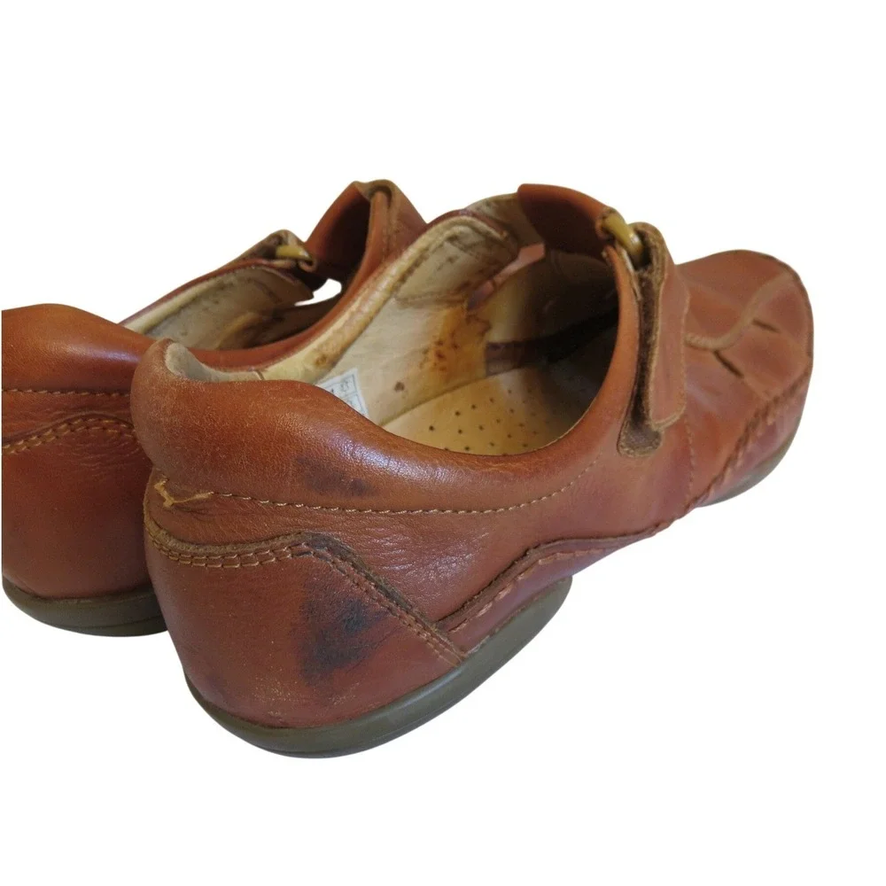 Pikolinos Mens‎ Tan Leather Fisherman Sandals EU 42 US 9 Whipstitch Loafers